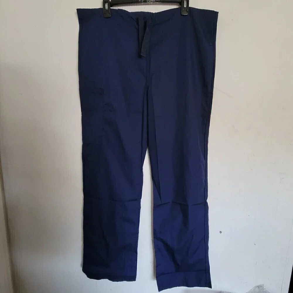 NEW UA Scrubs Navy Blue Men's Multi Pocket Drawstring Long Pants Size Small
